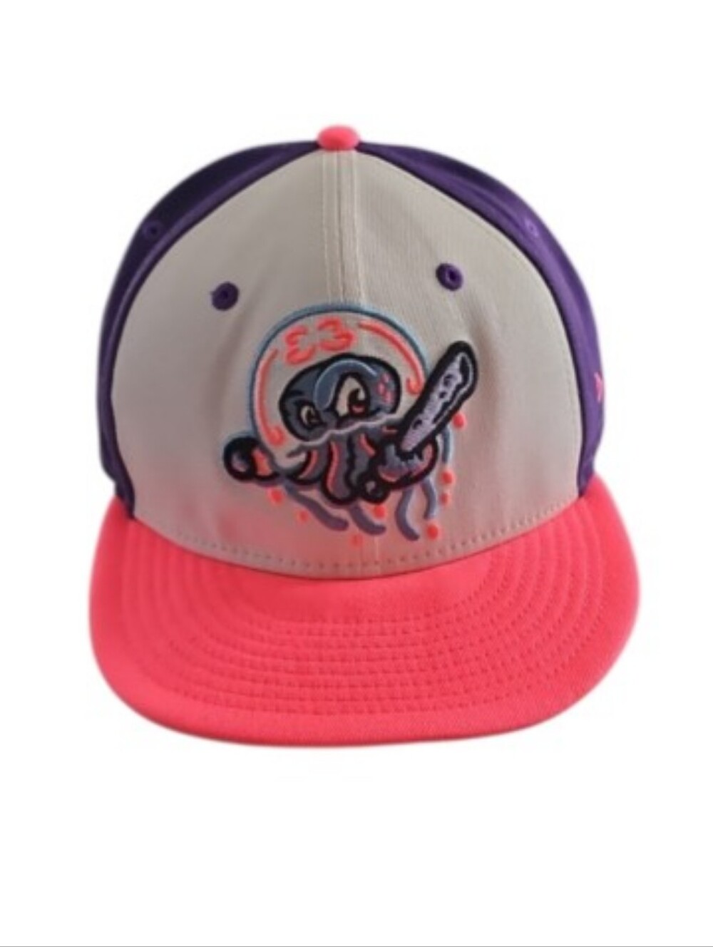 New Era 59FIFTY Medusas de Jersey Shore Hat 7 1/2 MiLB Purple Pink Fitted